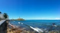 Panoramic landscape of Barra beach in Salvador Bahia Brazil Royalty Free Stock Photo