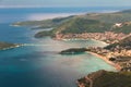 Panoramic landscape of Budva riviera in Montenegro. Balkans, Adriatic sea, Europe. Royalty Free Stock Photo