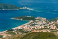 Panoramic landscape of Budva riviera in Montenegro. Royalty Free Stock Photo