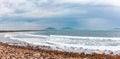 Panoramic landscape of Crowdy Bay beach.