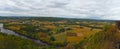 Panoramic Landscape Dordogne river and valley from Domme France Royalty Free Stock Photo