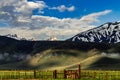 Panoramic, Landscape Of Eastern Sierra Snow Capped Mountains, California