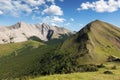 Panoramic Landscape Green Meadows Kananaskis Country Scenic View Alberta Foothills Canadian Rocky Mountains Royalty Free Stock Photo