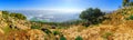 Panoramic landscape of the Hula Valley Royalty Free Stock Photo