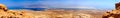 Panoramic landscape of Judaean Desert and Dead Sea