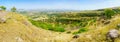 Panoramic landscape of the Lower Jordan River valley Royalty Free Stock Photo