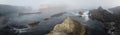 Panoramic Landscape of Mendocino, CA Coastline Royalty Free Stock Photo