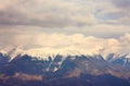 Panoramic landscape with mountains, Red Polyana Royalty Free Stock Photo