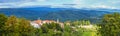 Top view from town fortress wall of Motovun village. Istria, Croatia Royalty Free Stock Photo
