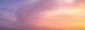 Beautiful sky evening beauty and Clouds at sunset , Panoramic scene . Natural background Royalty Free Stock Photo