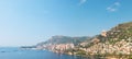 Panoramic landscape of Principality Monaco coast Royalty Free Stock Photo