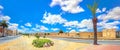 Ancient walls of Great Mosque in Kairouan. Panoramic landscape. Tunisia, North Africa Royalty Free Stock Photo