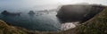 Panoramic Landscape of Scenic Mendocino, CA Coastline Royalty Free Stock Photo