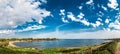 Panoramic landscape of small gulf near Stintino