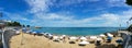 Panoramic landscape of the urban beach of Porto da Barra in Salvador Bahia Brazil