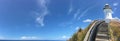 Panoramic landscape view of Byron Bay lighthouse lookout Royalty Free Stock Photo