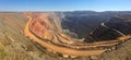 Panoramic landscape view of The Fimiston Open Pit in Kalgoorlie Western Australia