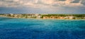 Panoramic landscape view of Grand Cayman, Cayman Islands. Royalty Free Stock Photo