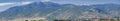 Panoramic Landscape view from Heber, Utah County, view of backside of Mount Timpanogos near Deer Creek Reservoir in the Wasatch Fr Royalty Free Stock Photo