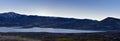 Panoramic Landscape view Jordanelle Reservoir off Utah Highway 248, in the Wasatch back Rocky Mountains, and Cloudscape.
