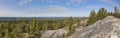 Panoramic landscape view. Koli National Park. Pielinen area. Fin Royalty Free Stock Photo
