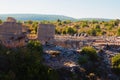 Panoramic landscape view ruins of antique city. Kanlidivane ancient city in Mersin Province