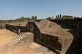 Panoramic landscape view of ruins of Moti Daman Fort located in Daman, Daman and Diu, India