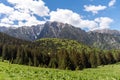 Panoramic view - Bucegi Mountains, Southern Carpathians, Romania Royalty Free Stock Photo