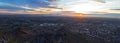 Wide Panorama Urban City Phoenix Arizona Sunset Distant Skyline Cloudscape Royalty Free Stock Photo