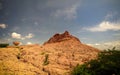 Panoramic landscape view to sahel and oasis, Dogondoutchi, Niger Royalty Free Stock Photo