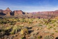 Vishnu Temple and North Rim Landscape Panorama in Grand Canyon National Park Arizona Royalty Free Stock Photo