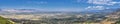 Panoramic Landscape view of Wasatch Front Rocky and Oquirrh Mountains, Rio Tinto Bingham Copper Mine, Great Salt Lake Valley in su