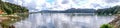 Panoramic landscape view of Whangaroa Harbour, Northland, New Zealand, NZ