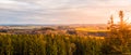 Panoramic landscape of Vysocina Mounstains, Czech Republic Royalty Free Stock Photo