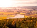 Panoramic landscape of Vysocina Mounstains, Czech Republic