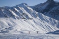 Panoramic in Les Arcs. France Royalty Free Stock Photo