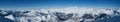 Panoramic in Les Arcs. France Royalty Free Stock Photo