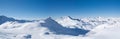 Panoramic in Les Arcs. France Royalty Free Stock Photo