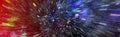 Panoramic looking into deep space. Dark night sky full of stars. The nebula in outer space. Secrets of deep space