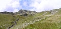 Panoramic looking to Nethermost Pike and it`s east ridge Royalty Free Stock Photo