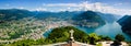 Panoramic Lugano Royalty Free Stock Photo