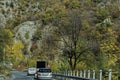 Panoramic main road from the town of Septemvri to Dobrinishte to cross the Rhodopes Royalty Free Stock Photo