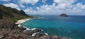 Panoramic of Makapuu Beach Hawaii Royalty Free Stock Photo