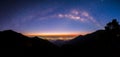 Panoramic Milky way at Doi Ang Khang , Chiang Mai