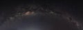 Panoramic milky way and starry sky at night, star background