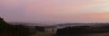 Panoramic of misty sunrise over The Midlands Royalty Free Stock Photo