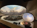 Panoramic model of conquering the Constantinople in the Panorama 1453 History Museum in Istanbul