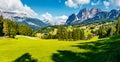 Panoramic morning view of Cortina dÃ¢â¬â¢Ampezzo resort. Spectacular summer scene of Dolomiti Alps, Province of Belluno, Italy,