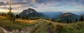 Panoramic mountain fall sunset landscape, Rozsutec Royalty Free Stock Photo
