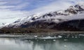 Panoramic of a mountain Glacier bay Alaska Royalty Free Stock Photo